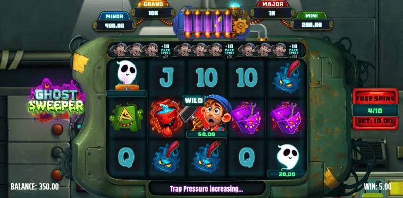 Ghost Sweeper - Wild landed on the reels in the base game